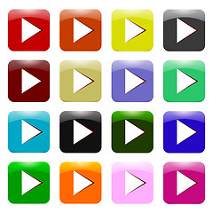 Image showing Set of Colorful Play Icons