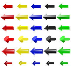 Image showing Set of Colorful Arrows
