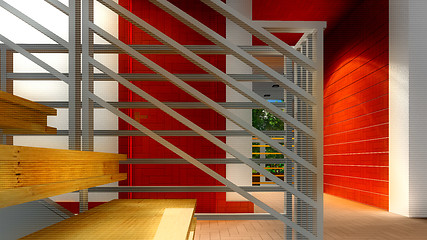 Image showing Modern staircase - interior