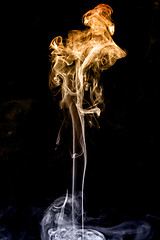 Image showing Fire smoke on black background