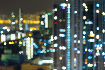 Image showing Blur night in city of Hong Kong