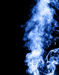 Image showing Blue smoke on black