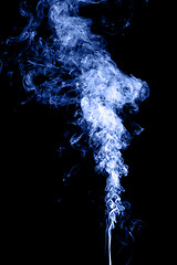 Image showing Blue smoke isolated on black