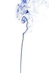 Image showing Blue smoke on white