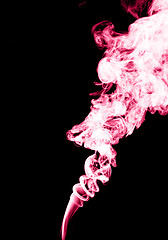 Image showing Pink smoke on black