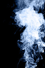 Image showing White smoke on black