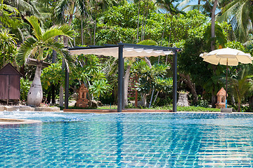 Image showing Swimming pool at modern luxury hotel, Samui, Thailand