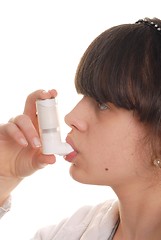 Image showing Girl with Inhaler