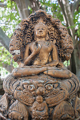 Image showing statues in  modern luxury hotel, Samui, Thailand