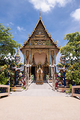 Image showing Buddhist pagoda. Temple complex Wat Plai Laem on Samui island