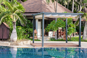 Image showing Swimming pool at modern luxury hotel, Samui, Thailand