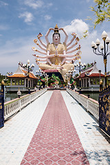 Image showing Wat Plai Laem temple in Samui, Thailand