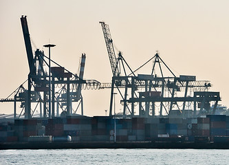 Image showing the Rotterdam sea cargo port 