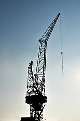 Image showing sea cargo port skyline