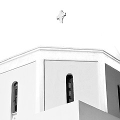 Image showing in santorini greece old construction and the sky