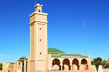 Image showing in maroc africa minaret  the blue    sky