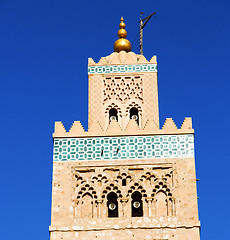 Image showing in maroc africa minaret and the blue    sky