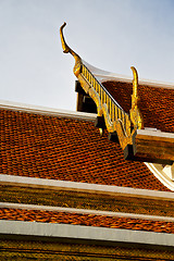 Image showing bangkok in the temple  thailand red