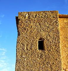 Image showing africa  in histoycal maroc  old construction  and the blue cloud