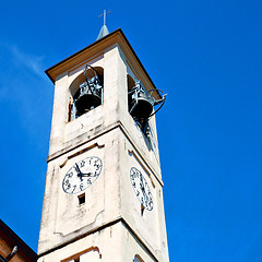 Image showing monument  clock tower in italy europe old  stone and bell