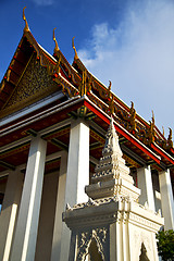 Image showing asia  thailand     bangkok sunny  temple    roof wat  palaces   