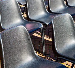 Image showing empty seat in italy europe background black  texture