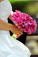 Image showing Bride with bouquet