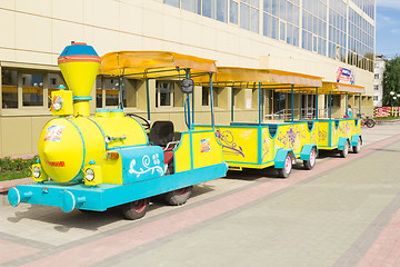 Image showing Children\'s yellow train