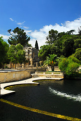 Image showing Jardin de la Fontaine in Nimes France