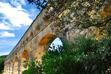 Image showing Pont du Gard in southern France