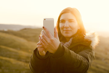 Image showing Winter look Selfie 