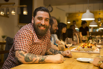 Image showing Dinner at the restaurant