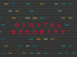 Image showing Security concept: Digital Security on wall background