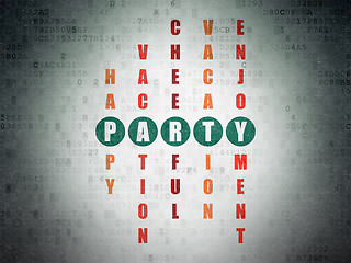 Image showing Entertainment, concept: Party in Crossword Puzzle