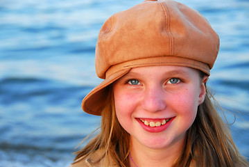 Image showing Smiling girl in a hat