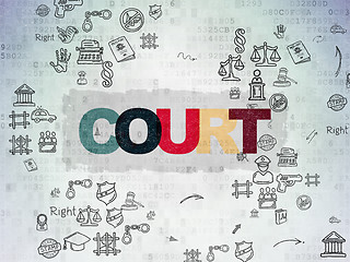 Image showing Law concept: Court on Digital Paper background