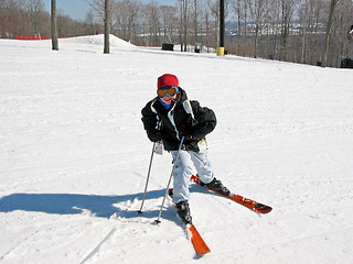 Image showing Girl child ski