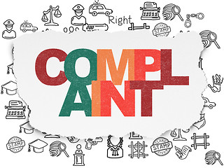 Image showing Law concept: Complaint on Torn Paper background