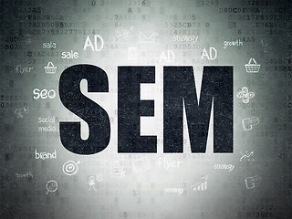 Image showing Advertising concept: SEM on Digital Paper background