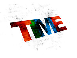 Image showing Time concept: Time on Digital background