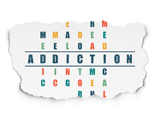 Image showing Healthcare concept: Addiction in Crossword Puzzle