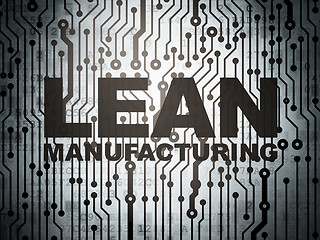 Image showing Manufacuring concept: circuit board with Lean Manufacturing