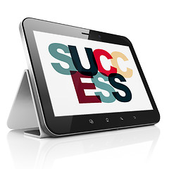 Image showing Business concept: Tablet Computer with Success on  display