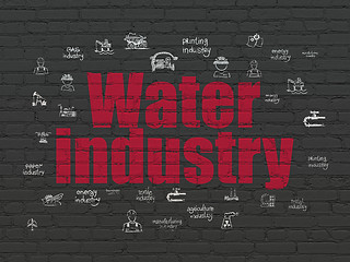 Image showing Industry concept: Water Industry on wall background