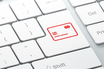 Image showing Money concept: Credit Card on computer keyboard background