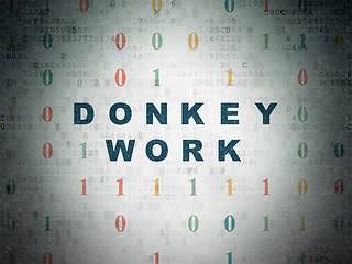 Image showing Finance concept: Donkey Work on Digital Paper background