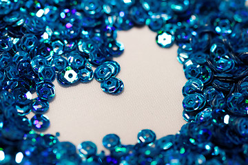 Image showing Blue sequin