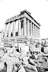 Image showing in greece the old architecture and historical place parthenon at