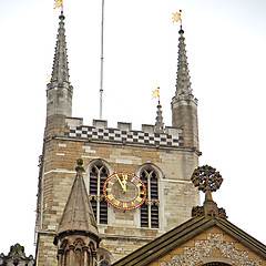 Image showing door southwark  cathedral in london england old  construction an