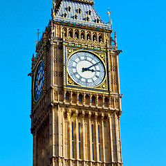 Image showing london big ben and historical old construction england  aged cit